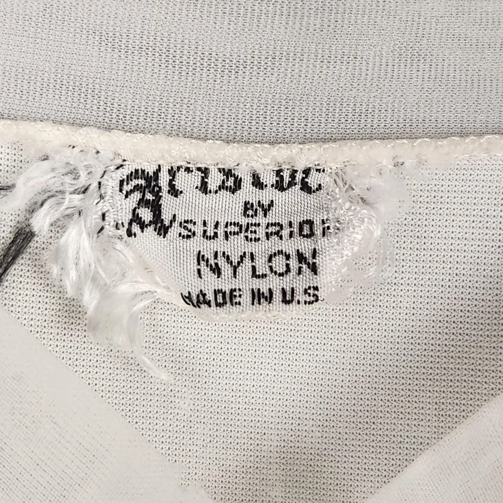 Vintage Lace Slip Dress Womens Small White Nylon Nightgown Made‎ in USA Lingerie - Picture 3 of 15